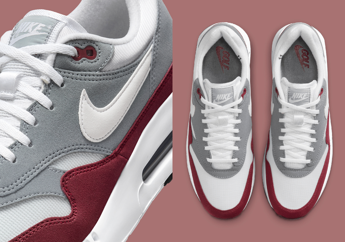 The Nike Air Max 1 Golf "Team Red" Borders Original Color Blocking