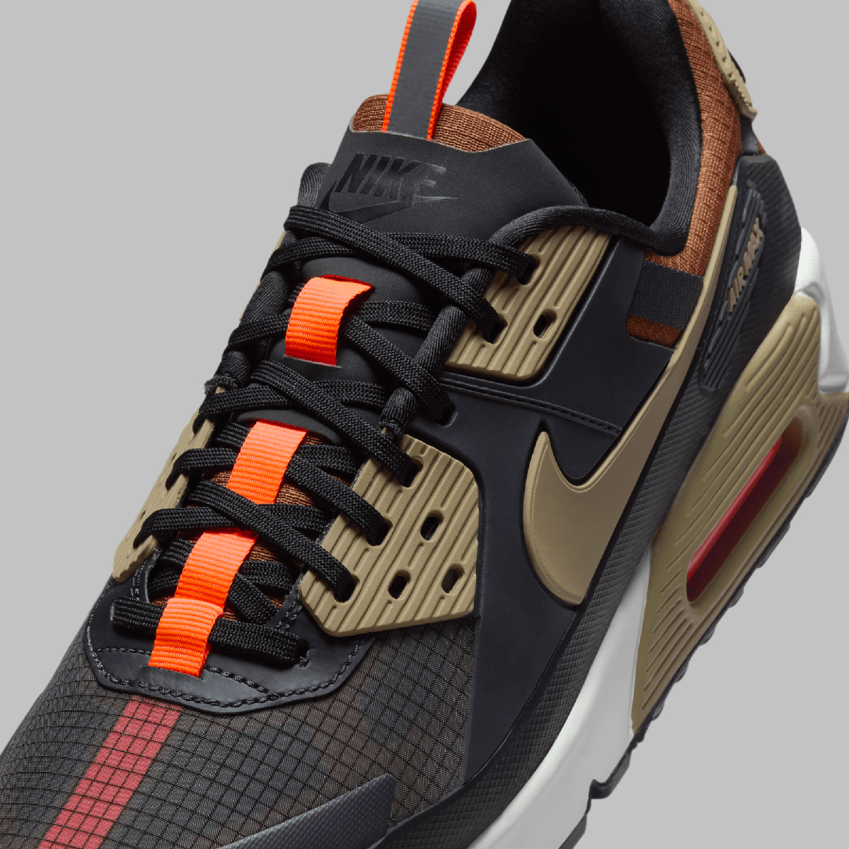 Nike Air Max 90 Drift Dark Smoke Grey Black Hyper Crimson Khaki Fb2877 002 2