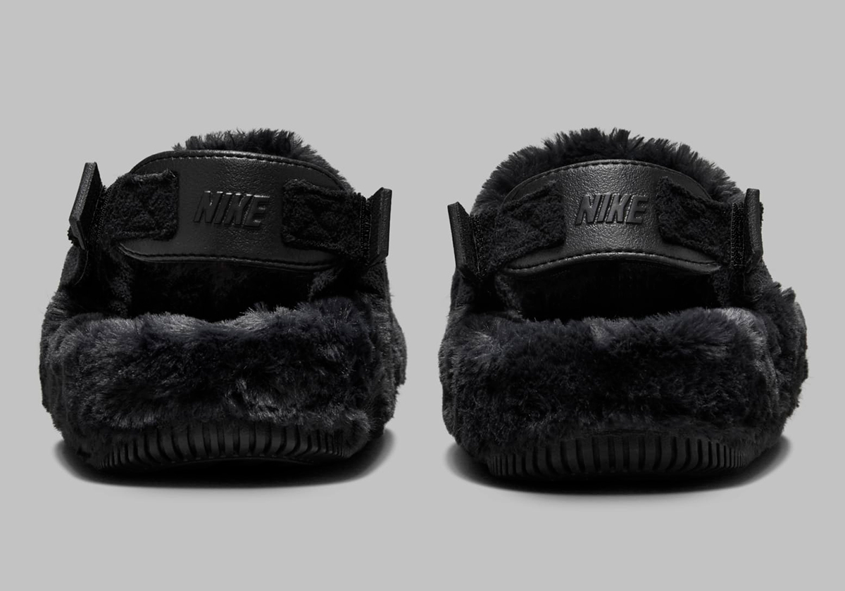 Nike Calm Mule Furry Black 1
