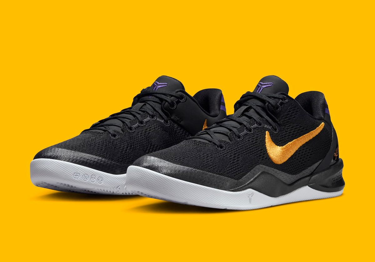 Nike Kobe 8 Protro Tb Gs Black University Gold Court Purple Fn0266 002 2
