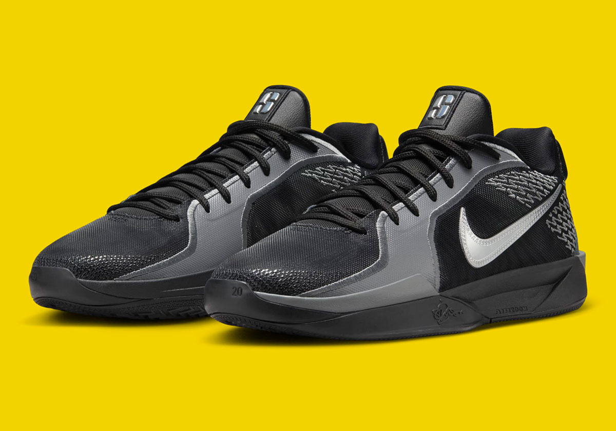 Nike Sabrina 2 Black Metallic Silver Smoke Grey Opti Yellow Fq2174 001 3