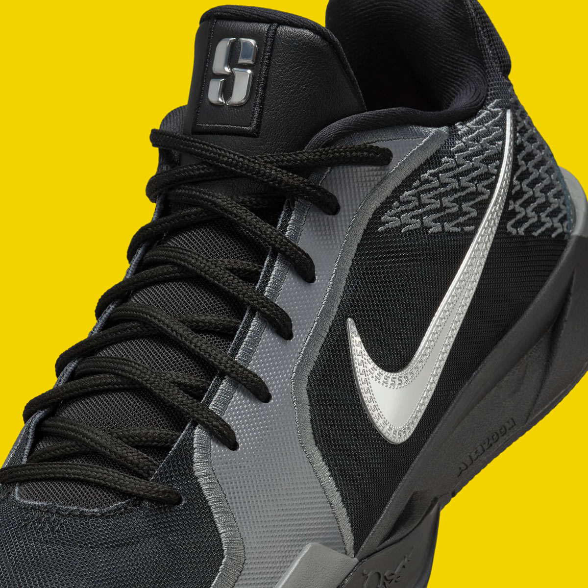 Nike Sabrina 2 Black Metallic Silver Smoke Grey Opti Yellow Fq2174 001 5