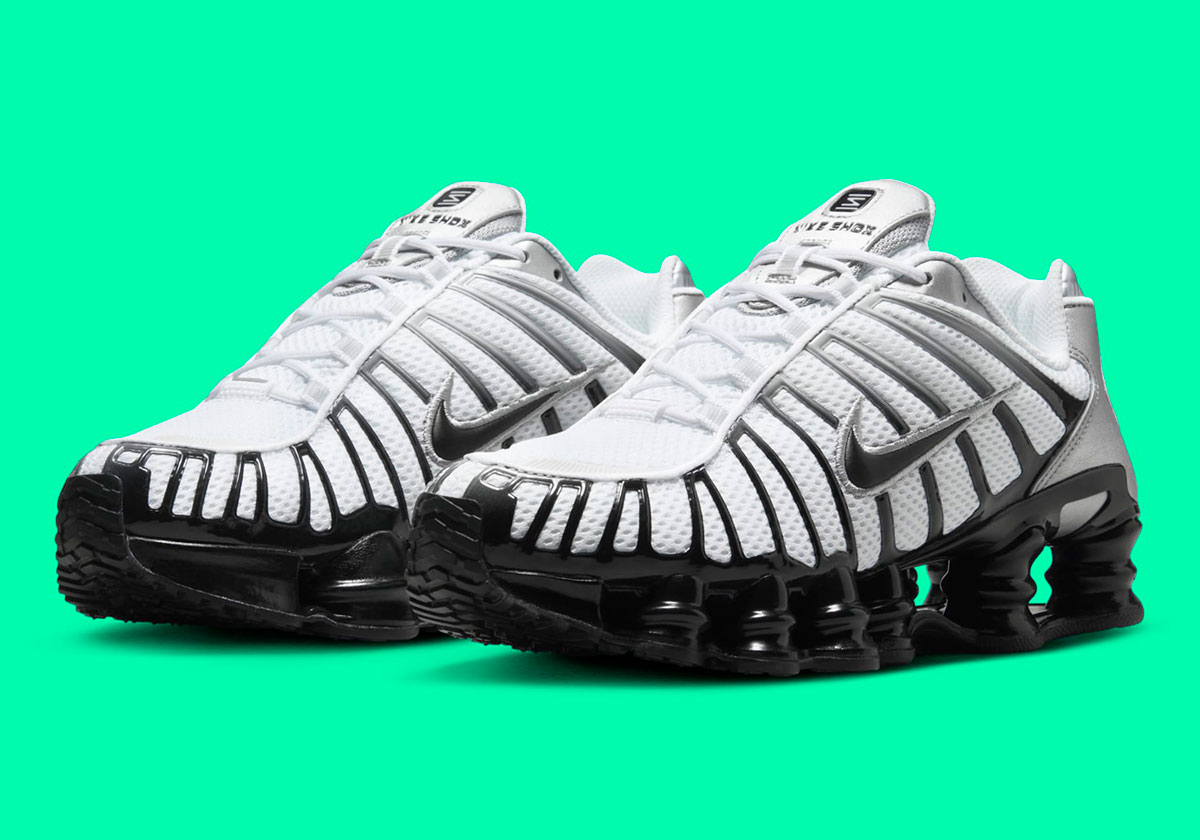 The Nike Shox TL Returns In A Sporty Black, Silver, And White Formula