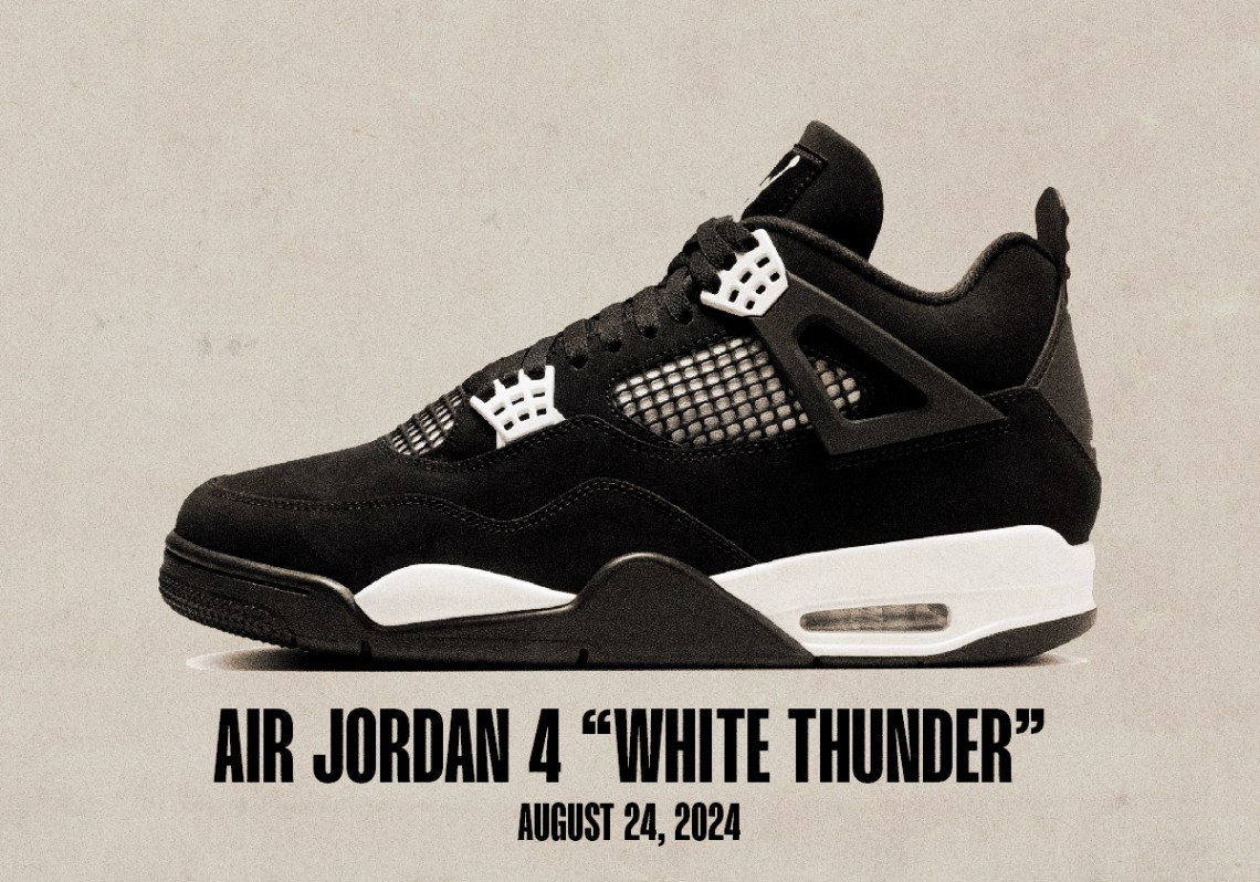 Sneaker Releases August 18 August 24 Air Jordan 4 White Thunder