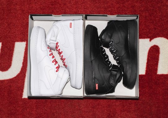 The Supreme x Nike Air Force 1 Mid Releases Tomorrow