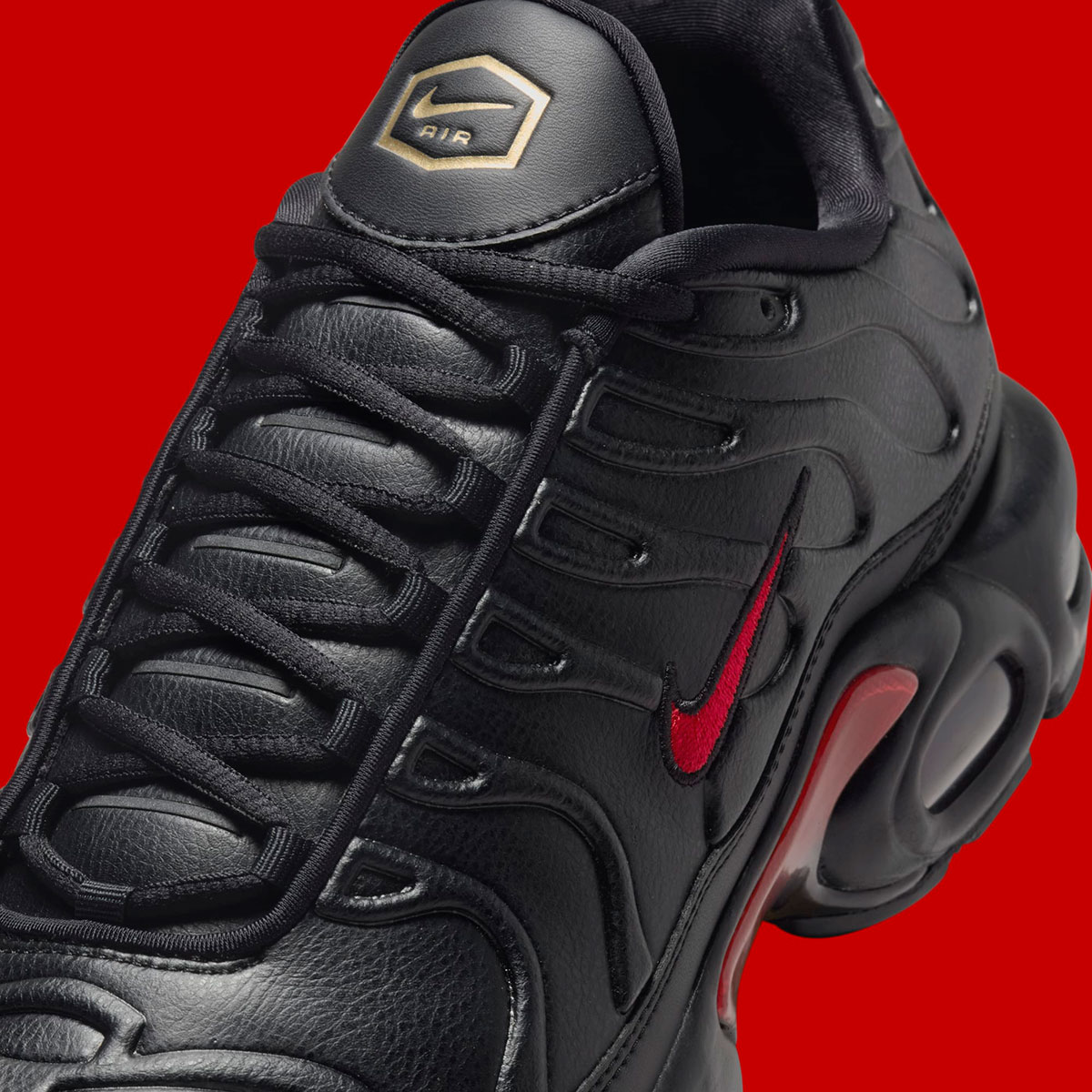 Nike Air Max Plus Black University Red Metallic Gold Fz3038 001 5