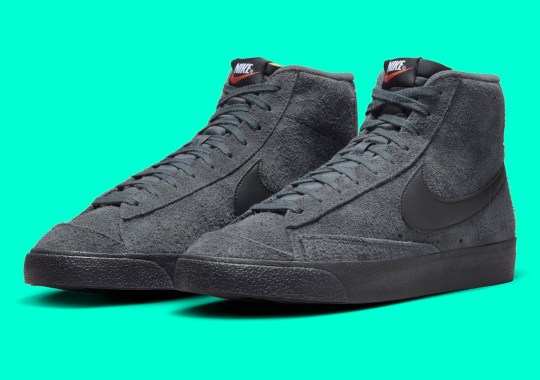 The Nike Blazer Mid 77 Gets Cozy In “Anthracite” Suede