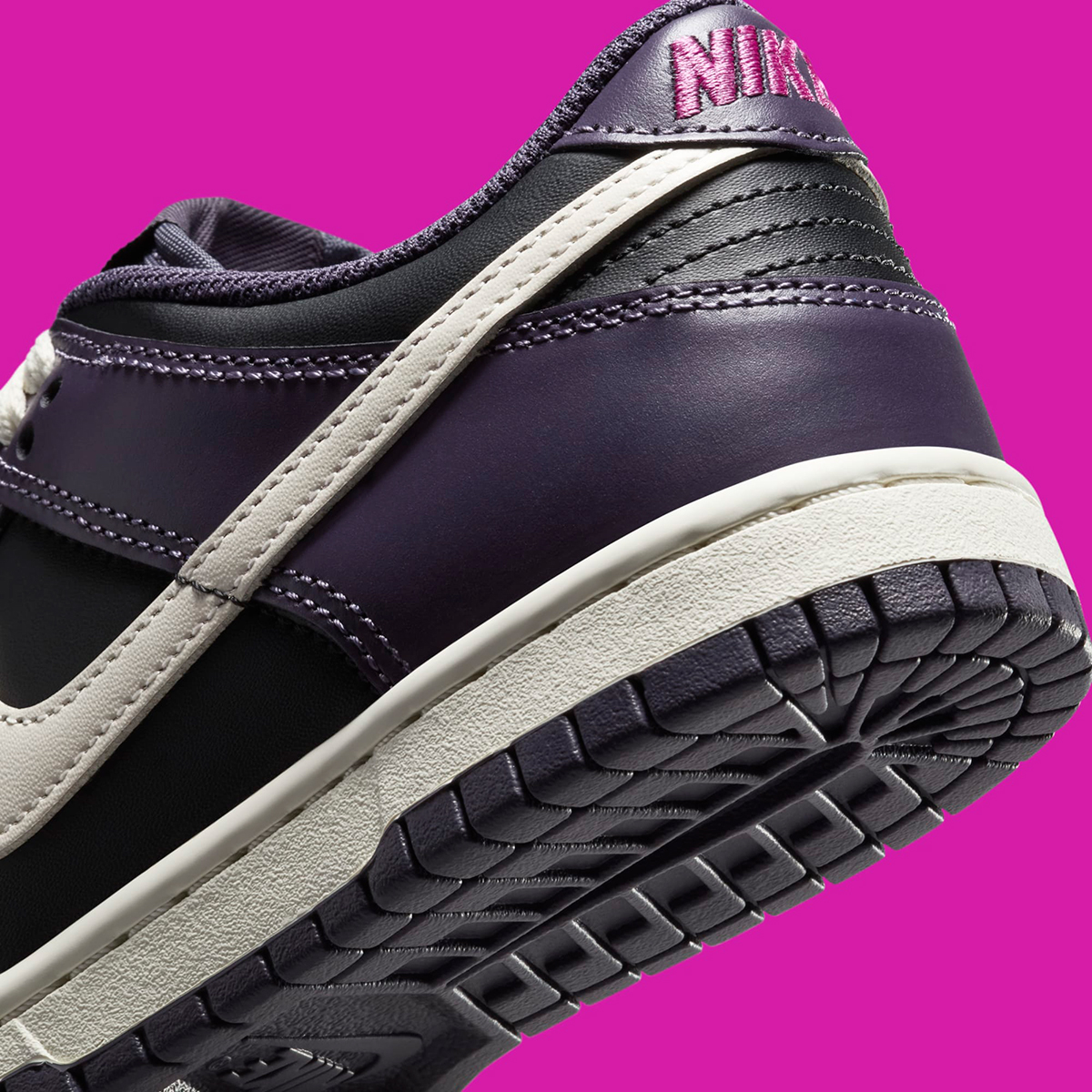 Nike Dunk Low Gs Black Pale Ivory Dark Raisin Sail Fb9109 003 6