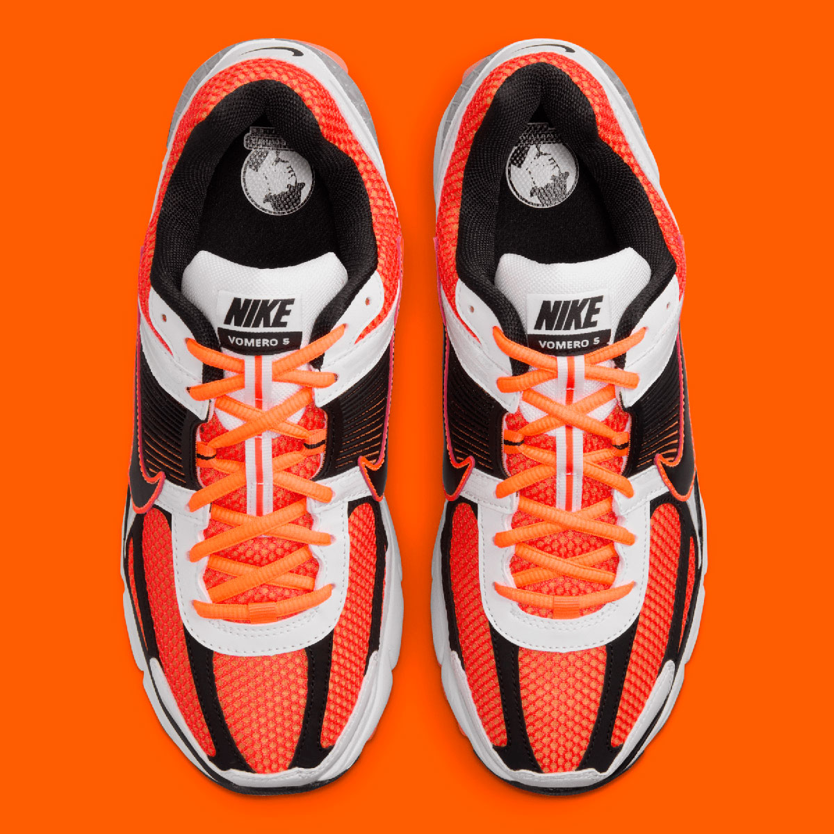 Nike Zoom Vomero 5 Total Orange Black White Metallic Platinum Fb9149 800 3