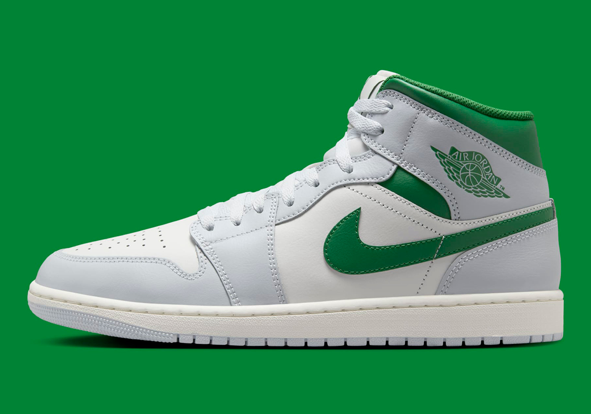 Air Jordan 1 Mid Summit White Lucky Green Light Grey Dq8426 142 7