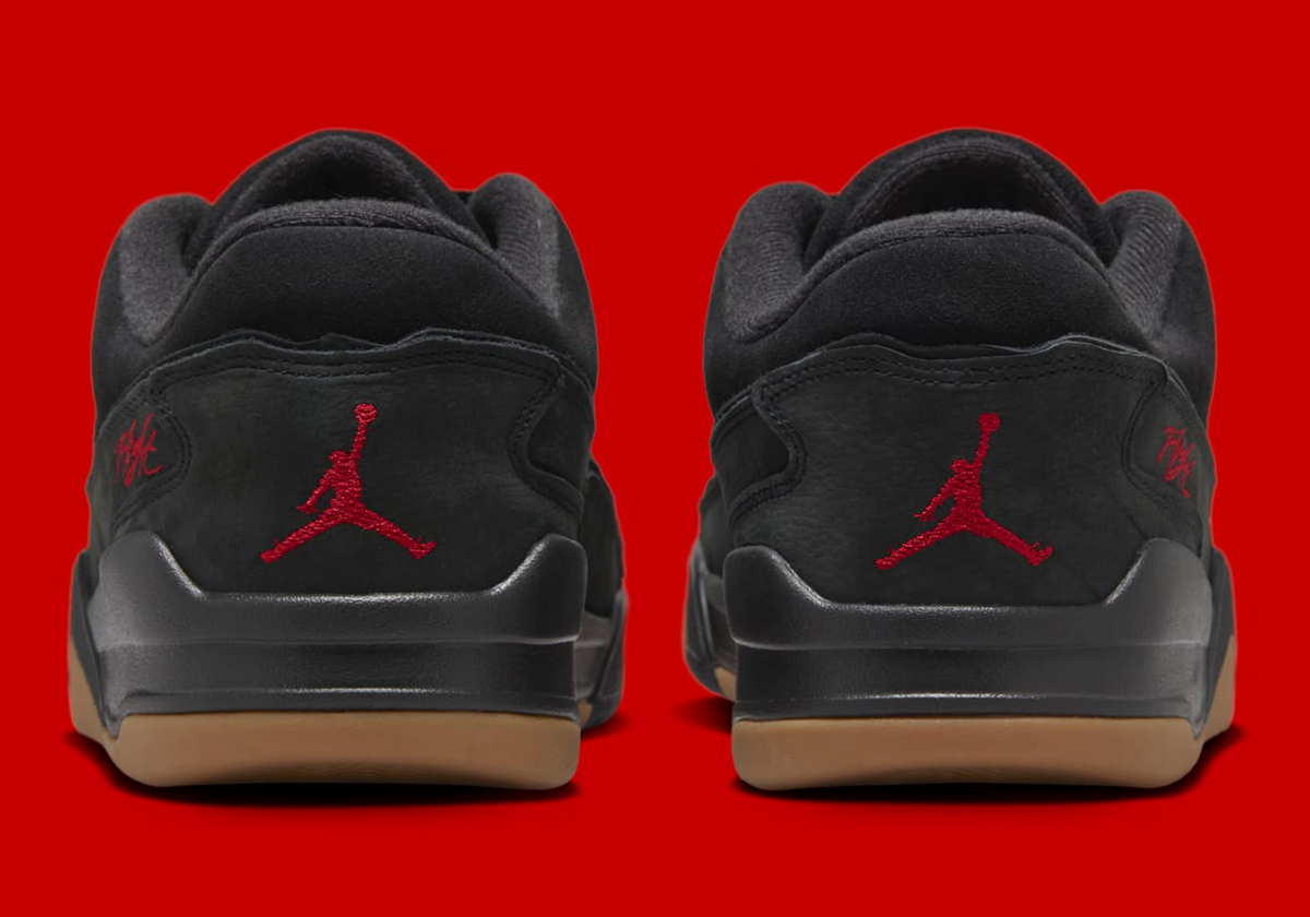 Jordan Flight Court Black Red Gum Hf3255 001 1