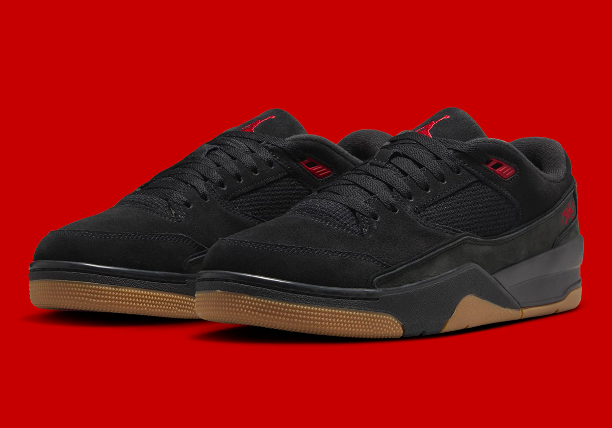 Jordan Flight Court Black Red Gum Hf3255 001 2