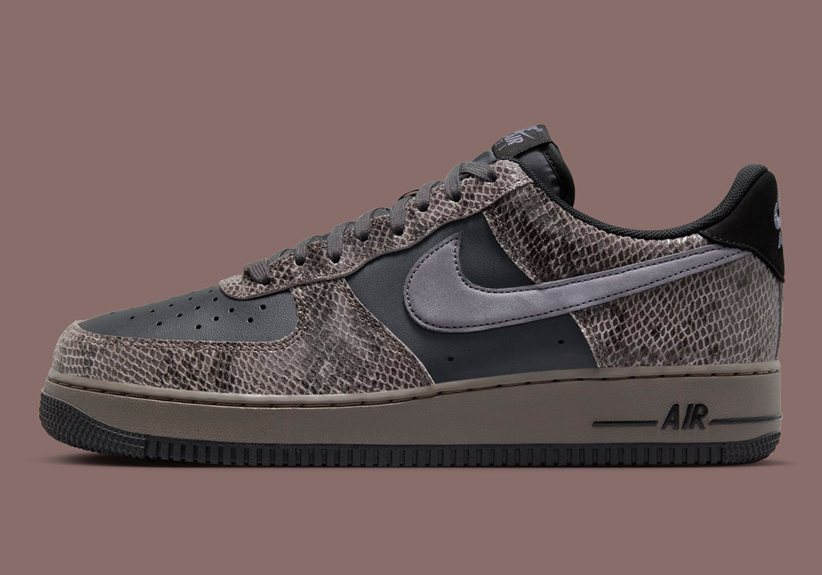 Nike Air Force 1 Low Black Snakeskin Hf2898 001 6