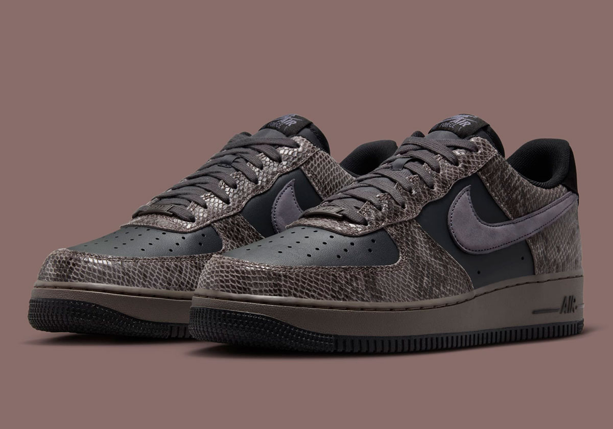 Nike Air Force 1 Low Black Snakeskin Hf2898 001 7