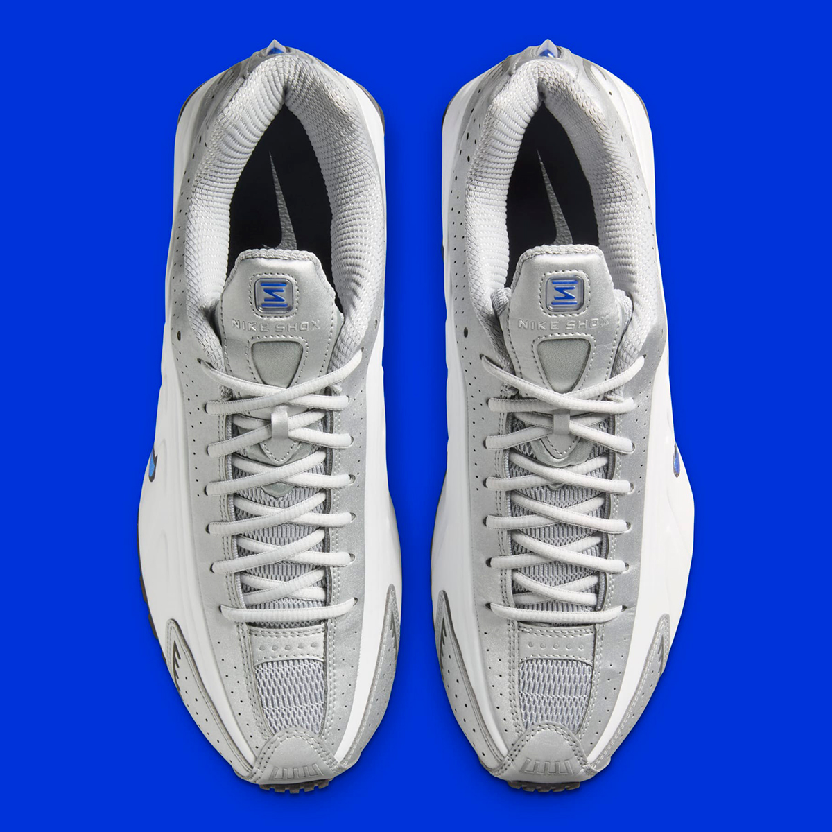 Nike Shox R4 White Metallic Silver Royal Black Hq1988 100 5
