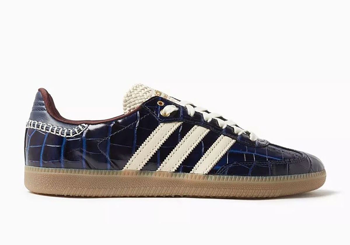 Wales Bonner Adidas Samba Crocskin Navy  Jh9825