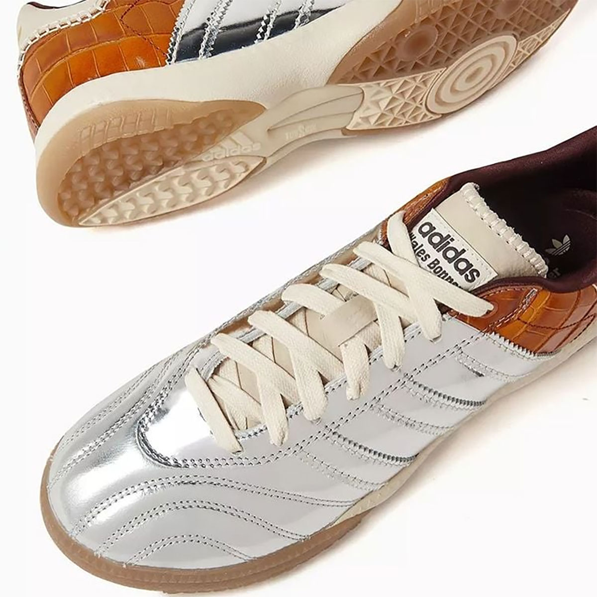 Wales Bonner Adidas Samba Millenium Crocskin Silver Ih5777 3