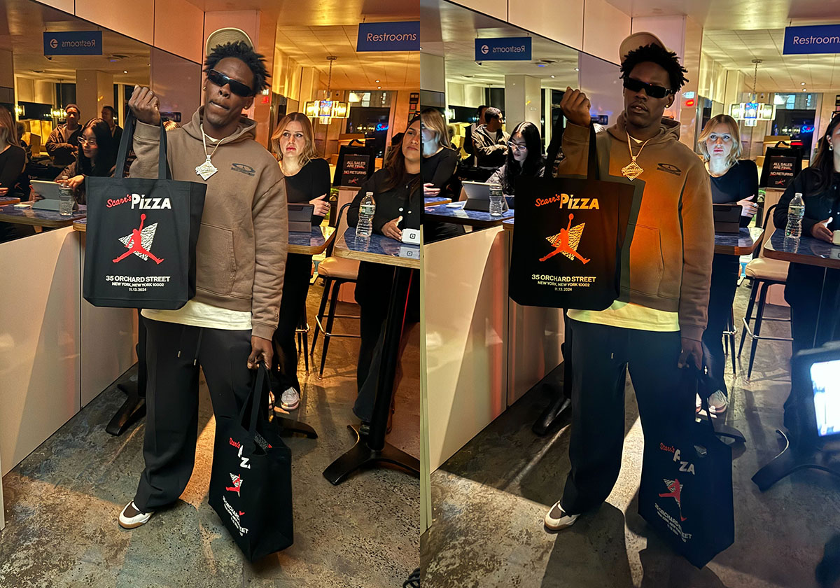 Jazz Chisholm Pulled Up To Scarr's Pizza To Get Pairs Of The Black Cement 3s