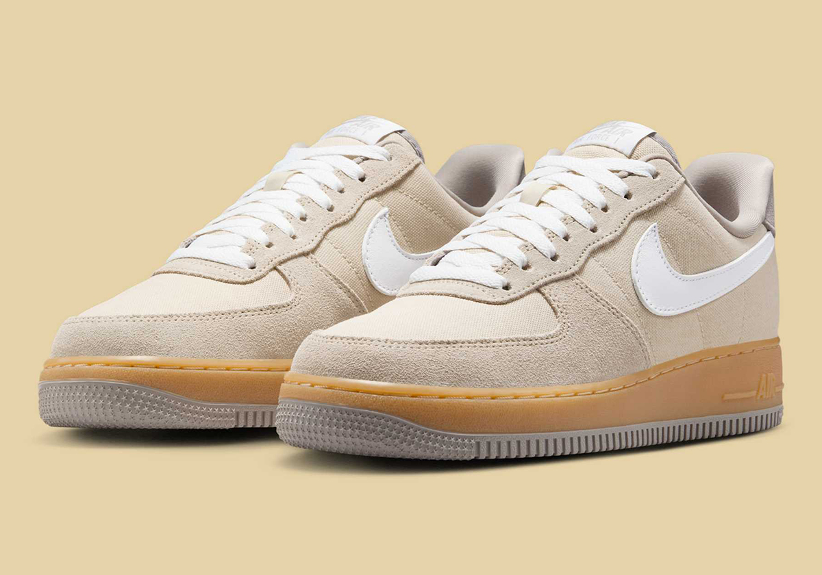 A Durable Canvas And Suede Builds The Nike Air Force 1