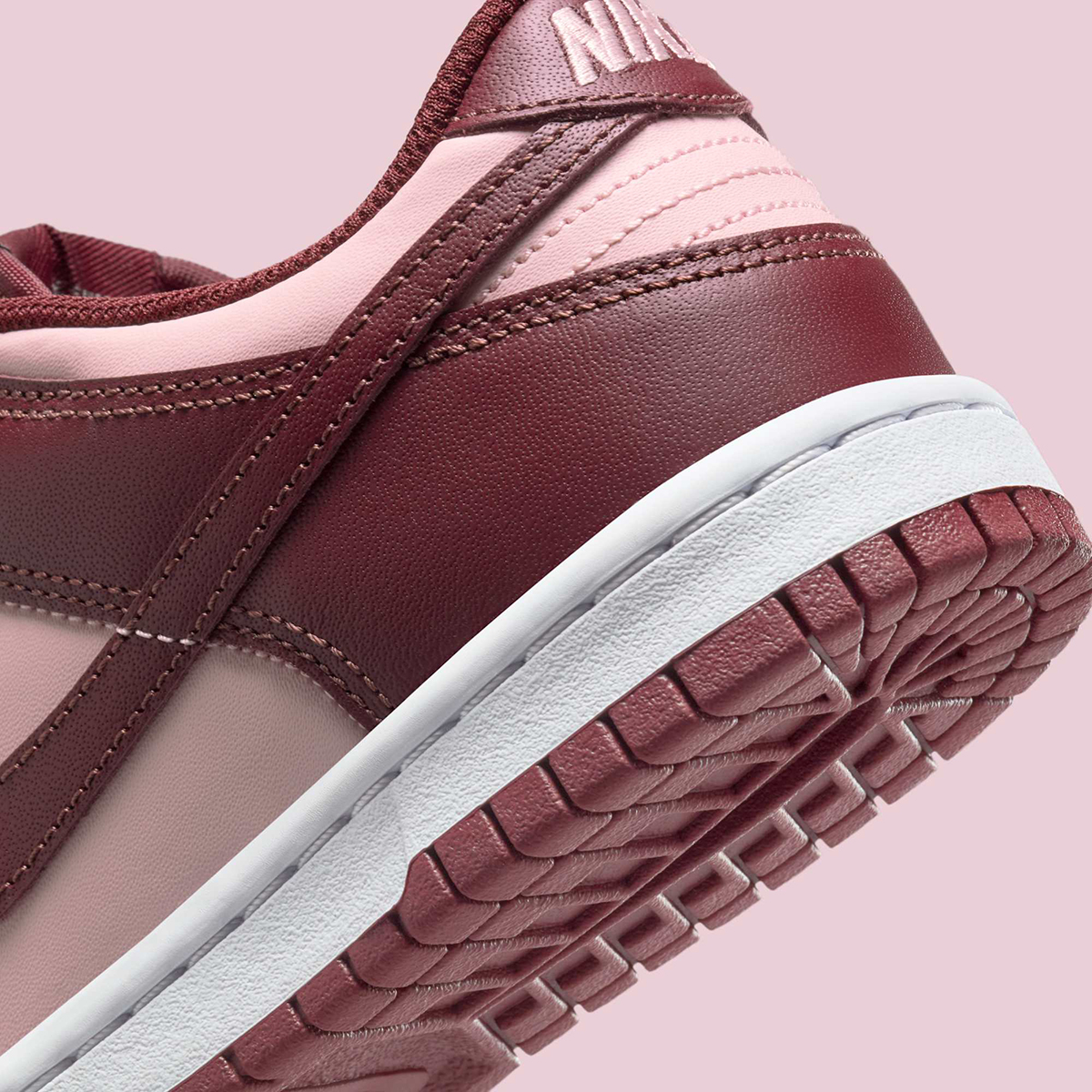 Nike Dunk Low Gs Dark Team Red Echo Pink White Fb9109 600 2