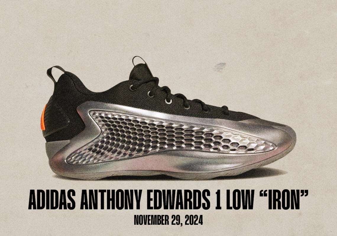 Sneaker Releases November 24 November 30 2024 Adidas Anthony Edwards 1 Low Iron Sharpens Iron