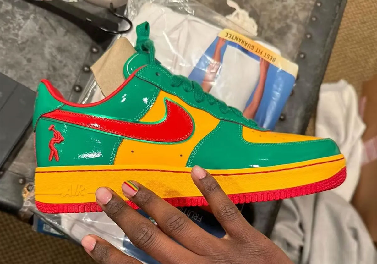 Lil Yachty Nike Air Force 1 Lucky Green Mystic Red University Gold Ih4383 300 2