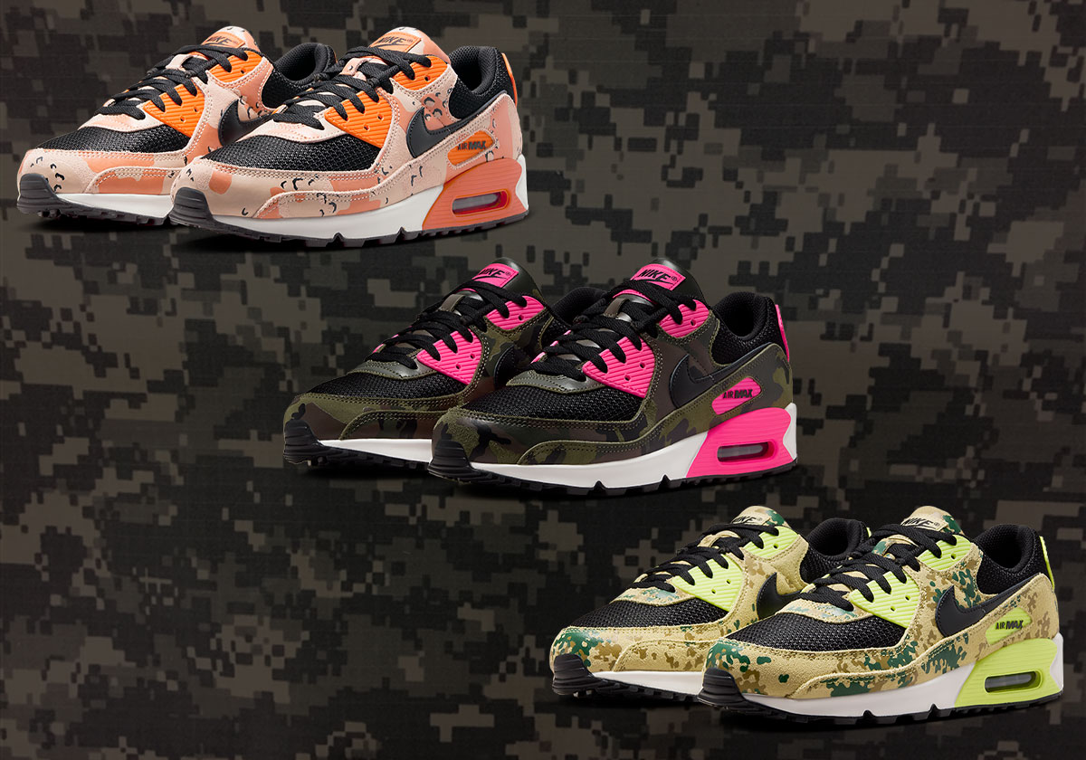 JUST DROPPED: Nike Air Max 90 "Camo Pack - Team Gold"