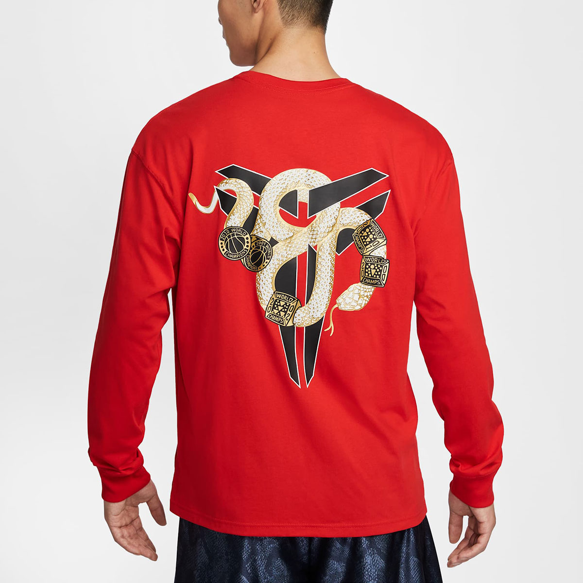 Nike Kobe Year Of The Snake 5 Rings Long Sleeve Shirt Red 6
