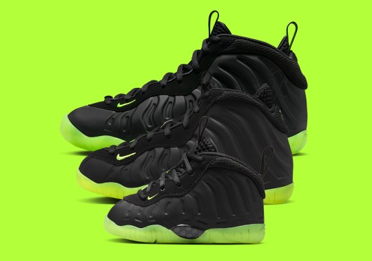 The Nike Little Posite One “Black Volt” Is A Full Kids Sizing Event