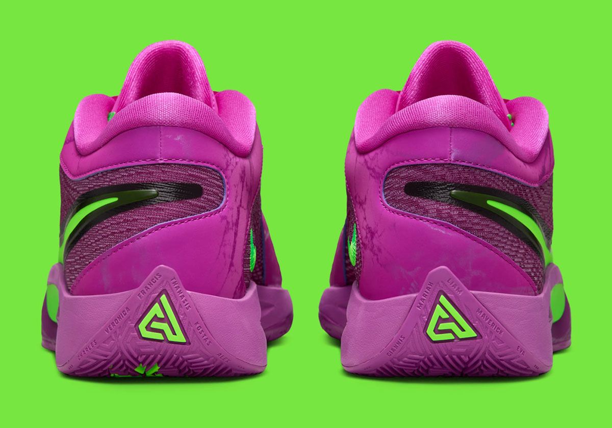 Nike Giannis Freak 6 Bold Berry Electric Green Fj7792 500 8