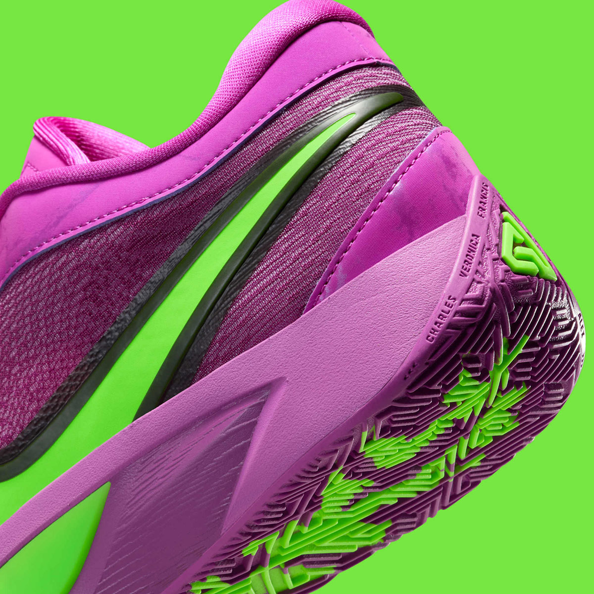 Nike Giannis Freak 6 Bold Berry Electric Green Fj7792 500 9