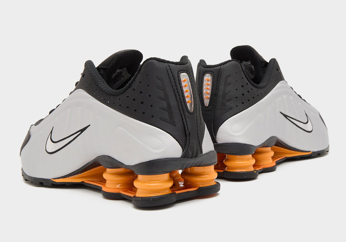 Nike Shox R4 Black Vast Grey Bright Mandarin Metallic Silver Hq1988 003 1