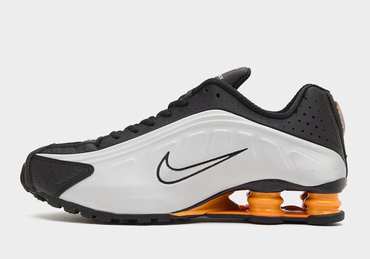 Nike Shox R4 Black Vast Grey Bright Mandarin Metallic Silver Hq1988 003 5
