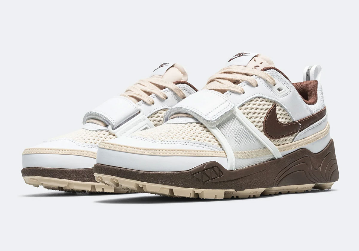 Nike Travis Scott Cactus Jack Nike Zoom Field Jaxx White Light Chocolate White 2