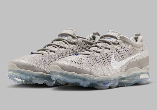 The Nike Vapormax Flyknit 2023 Keeps It Tame In “College Grey/Racer Blue”