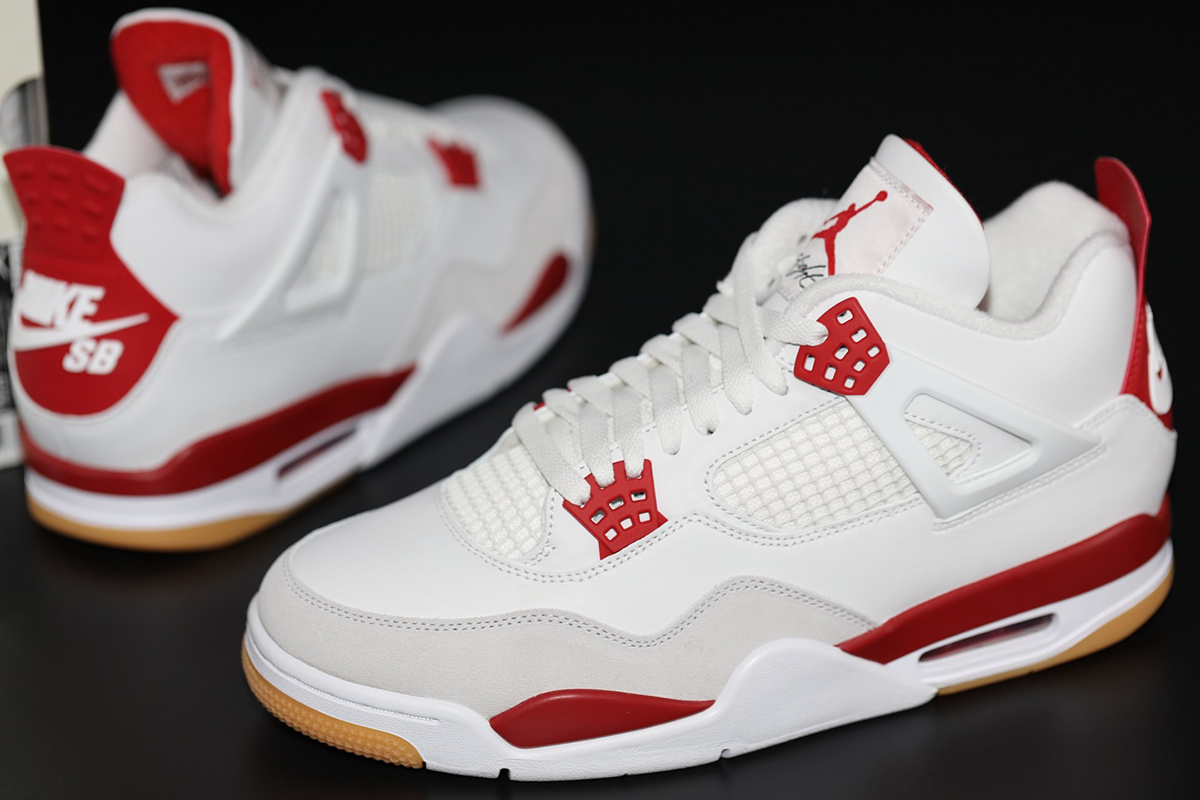 Jordan 4 Sb Friends And Family White Red 7