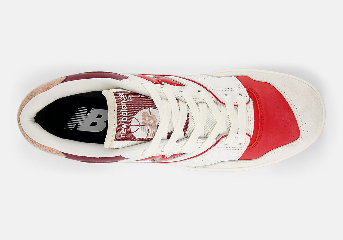 New Balance 550 White Red Maroon Bb550jc1 3