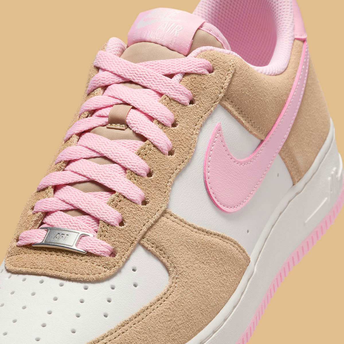 Nike Air Force 1 Low Tan Pink White Fq8714 202 4