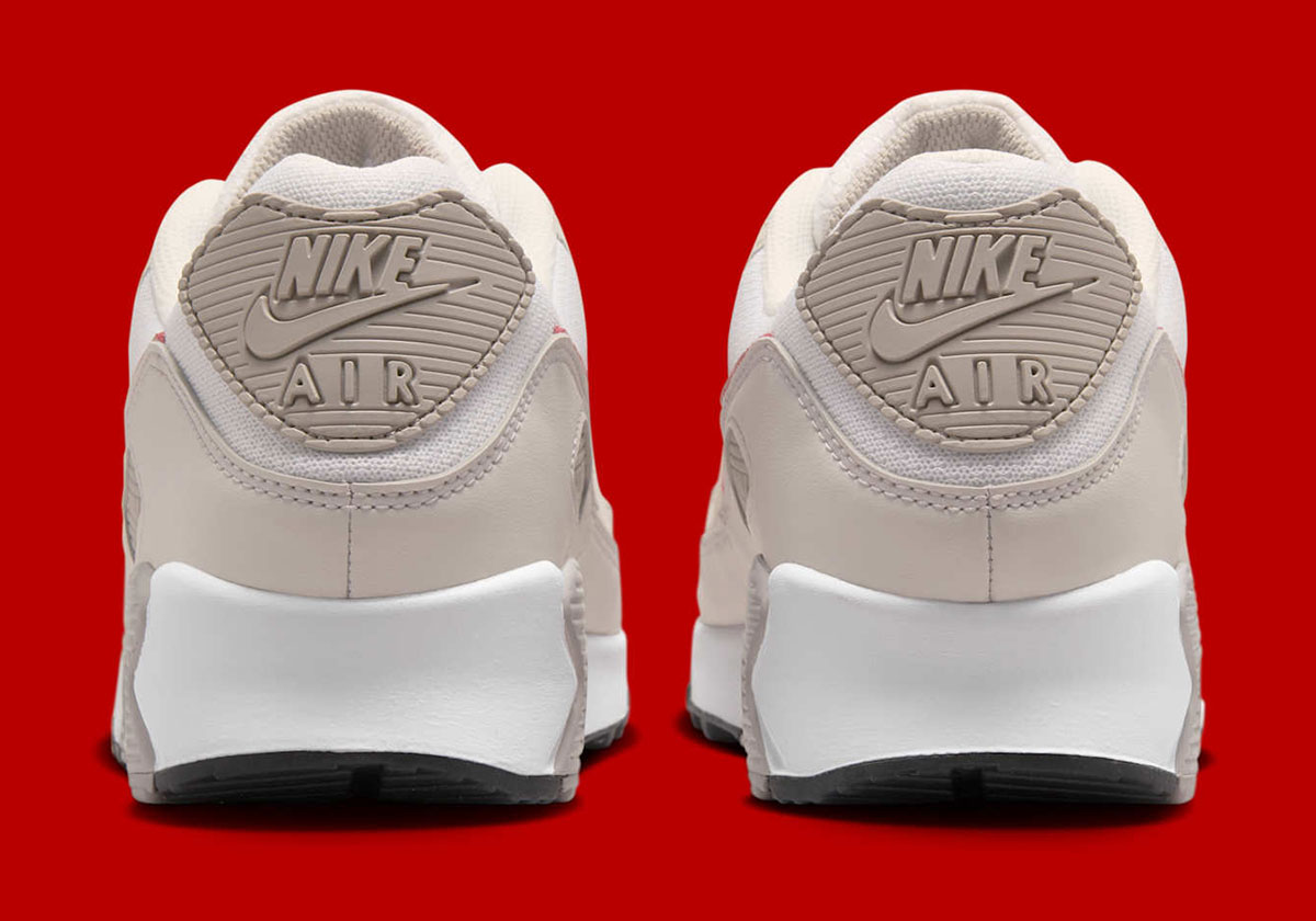 Nike Air Max 90 White University Red College Grey Vast Grey Summit White Dm0029 113 5