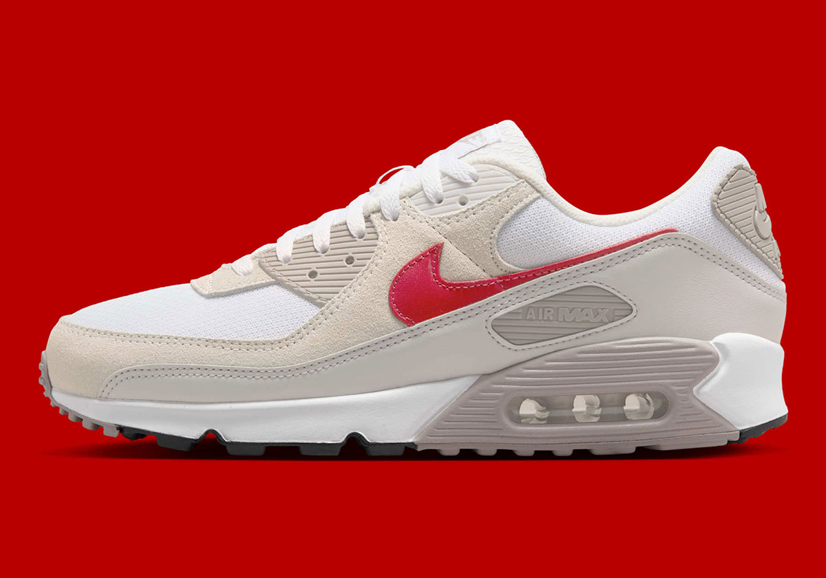 Nike Air Max 90 White University Red College Grey Vast Grey Summit White Dm0029 113 7