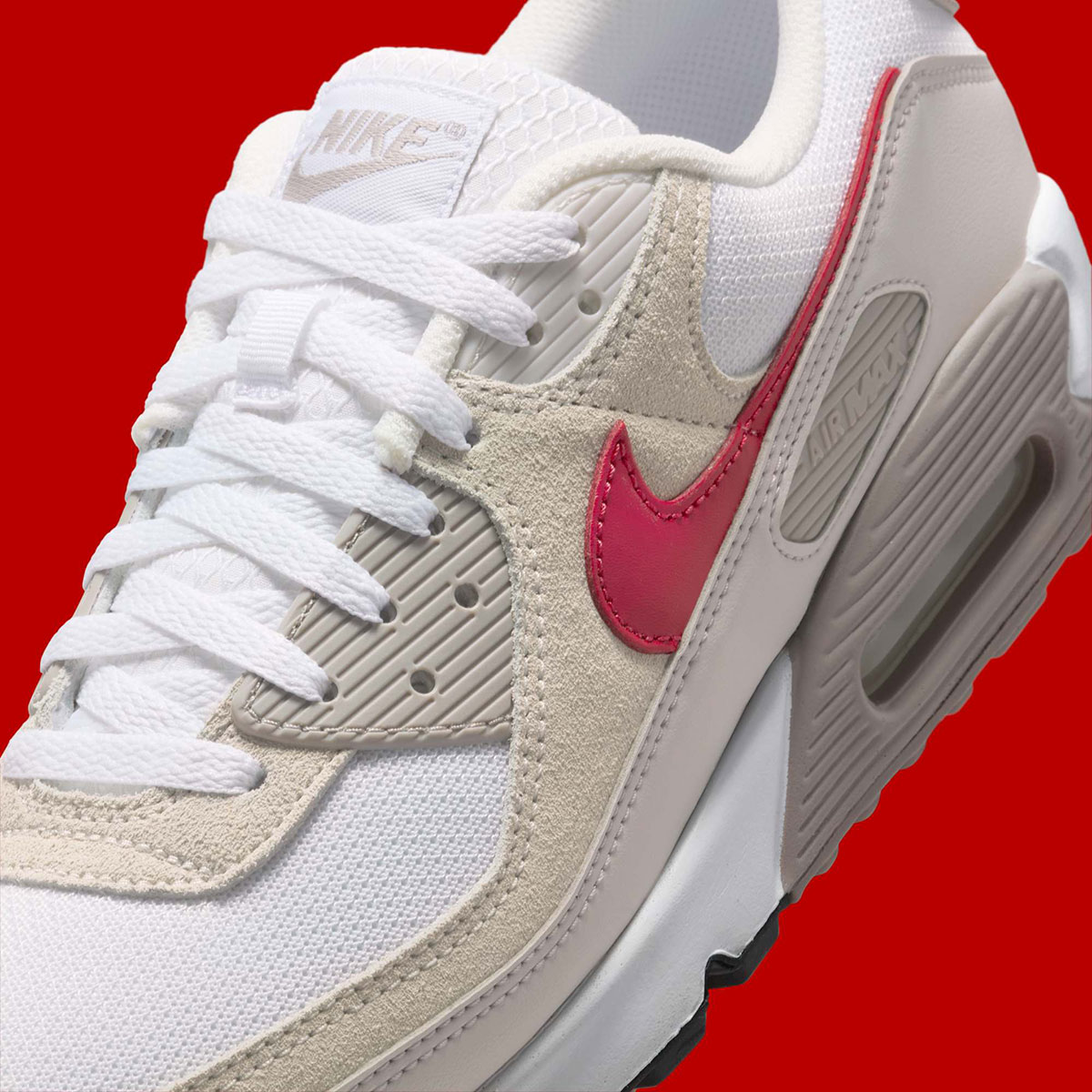 Nike Air Max 90 White University Red College Grey Vast Grey Summit White Dm0029 113 8