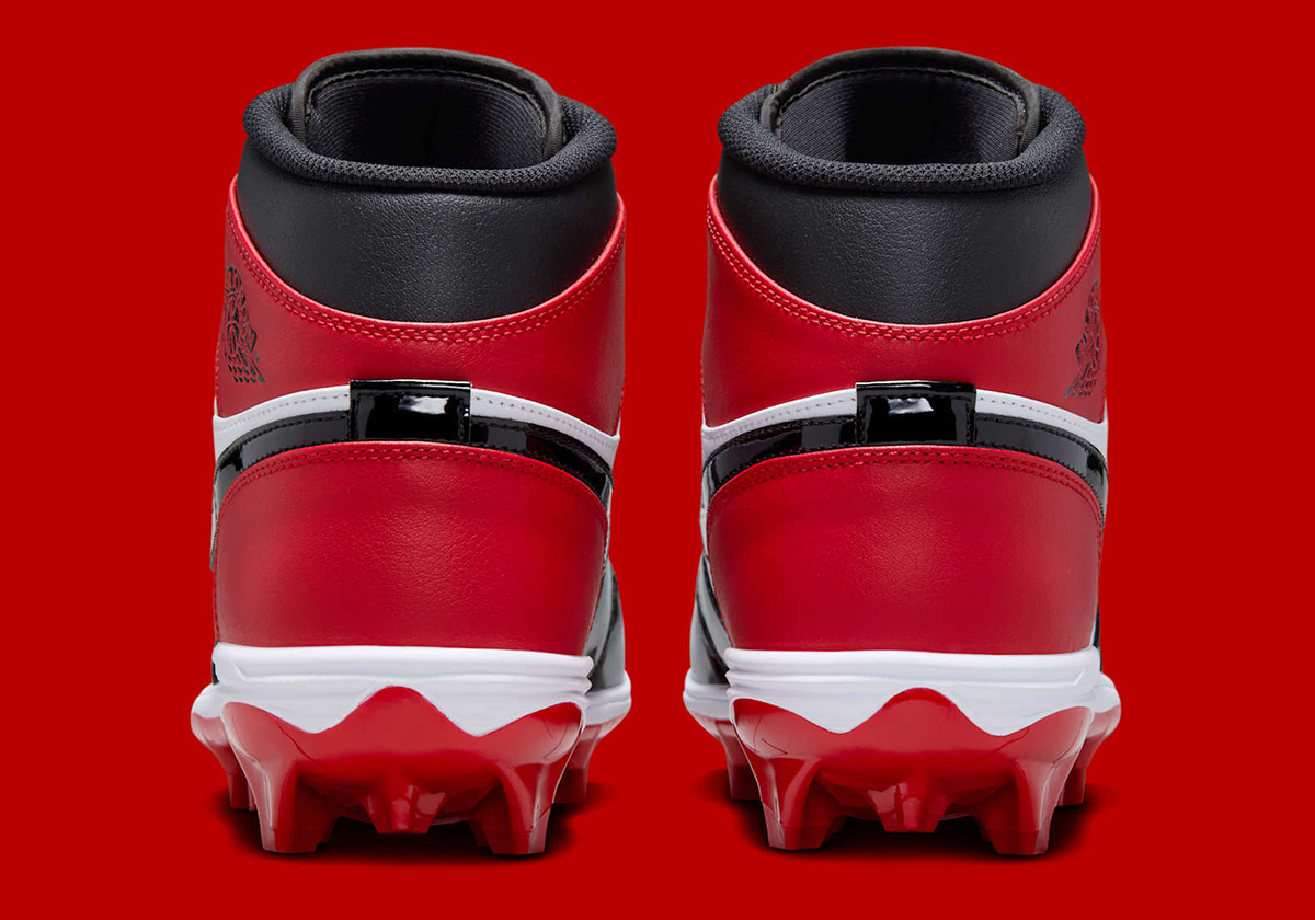 Air Jordan 1 Patent Bred Toe Football Cleats Fj6805 601 3