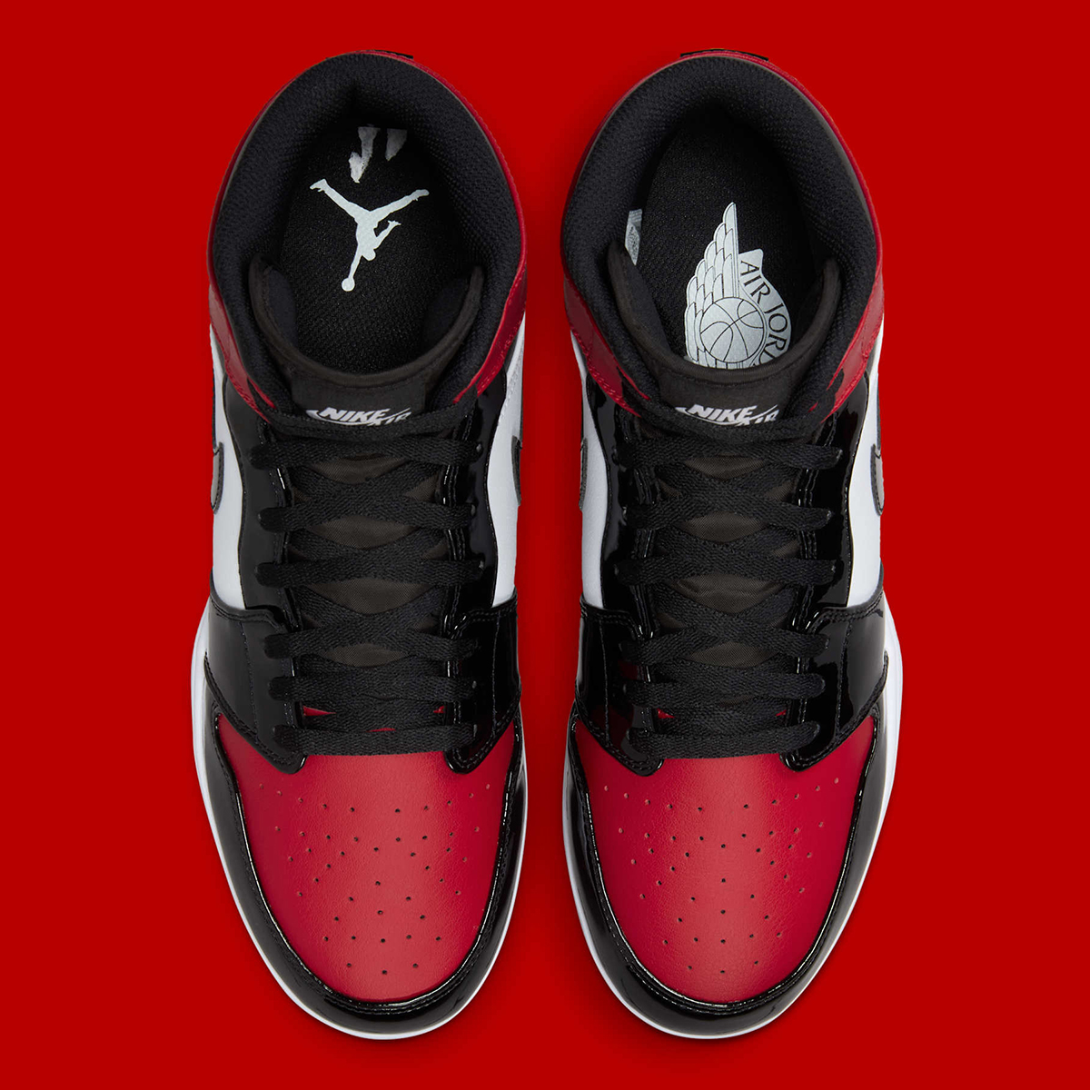Air Jordan 1 Patent Bred Toe Football Cleats Fj6805 601 4