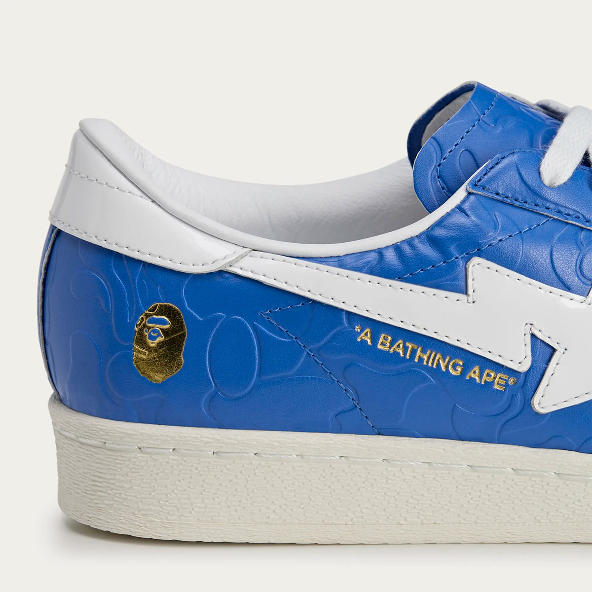 Bape Adidas Superstar Blue Jr2702 2