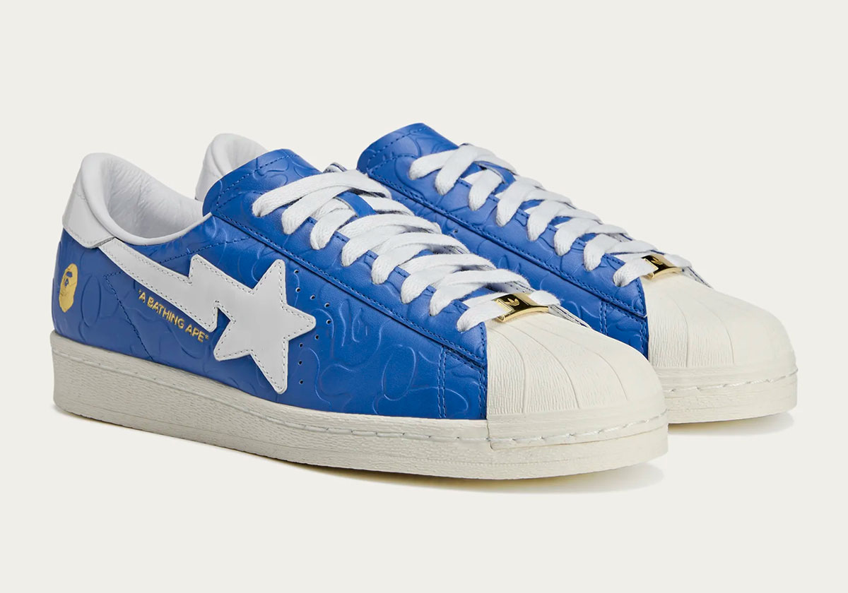 Bape Adidas Superstar Blue Jr2702 7
