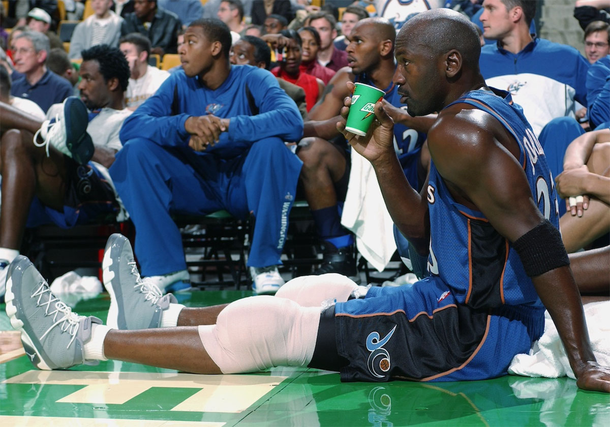 Michael Jordan Wearing Air Jordan 9 Cool Grey 6