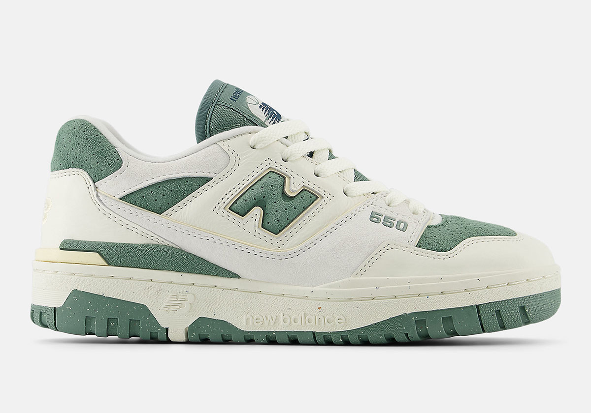 New Balance 550 Womens Sea Salt Dark Juniper Bbw550pe 4