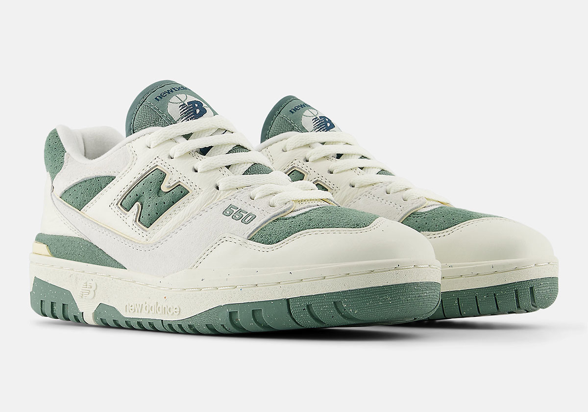 New Balance 550 Womens Sea Salt Dark Juniper Bbw550pe 5