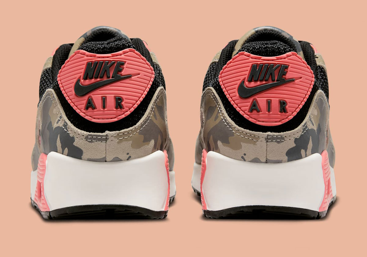 Nike Adds "Magic Ember" To The Air Max 90 Camo Platoon