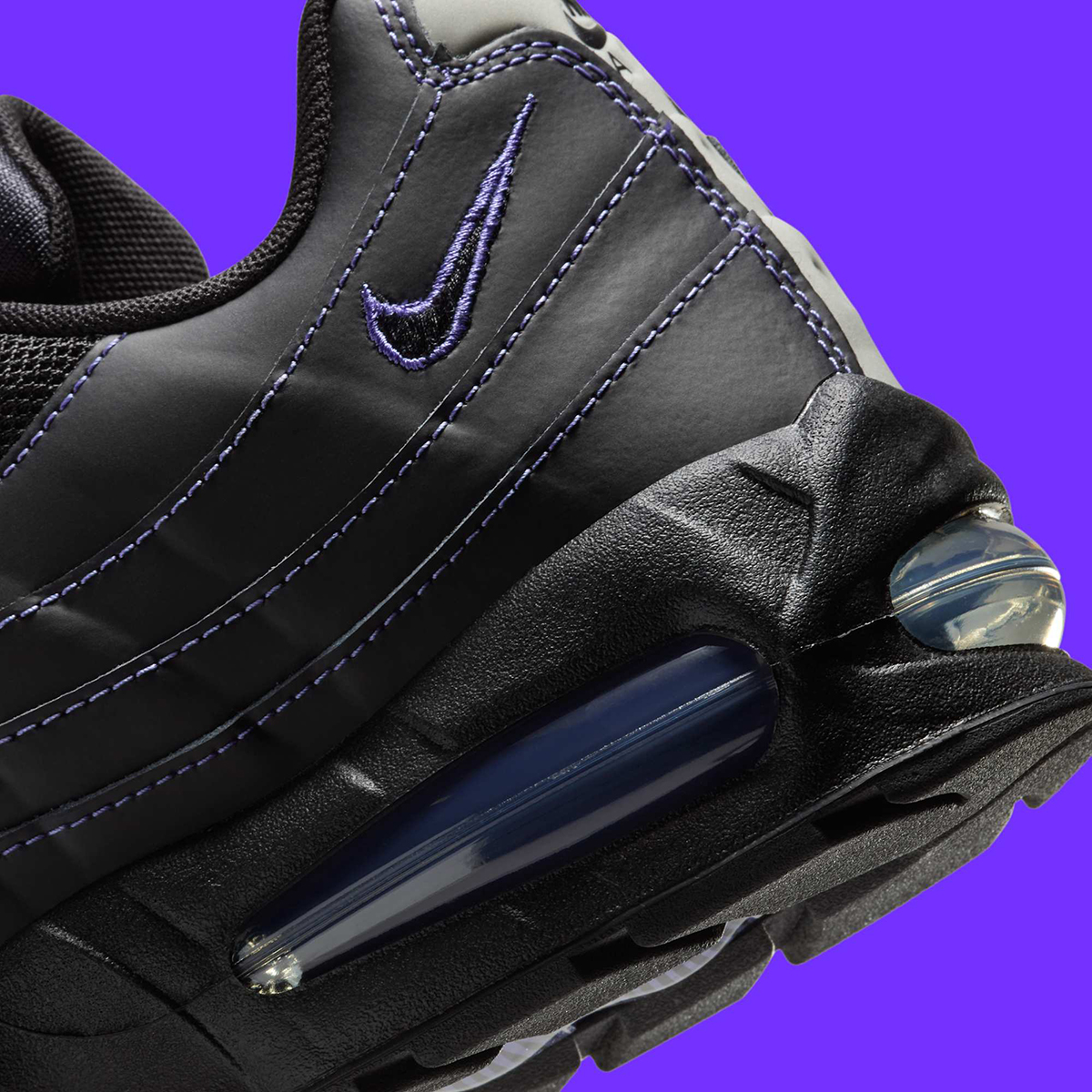 Nike Air Max 95 Black Persian Violet Wolf Grey Ib7936 001 1